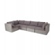 Плетеный модульный диван "Лунго", цвет серый (гиацинт)