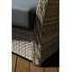 Плетеный двухместный диван "Венеция", цвет серый