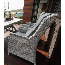 Плетеное кресло "Верона", цвет серый