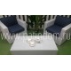 Мебель  из ротанга для веранды и террасы "Louisiana" cafe set white&blue