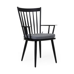 Кресло "Alvena" black из алюминия  